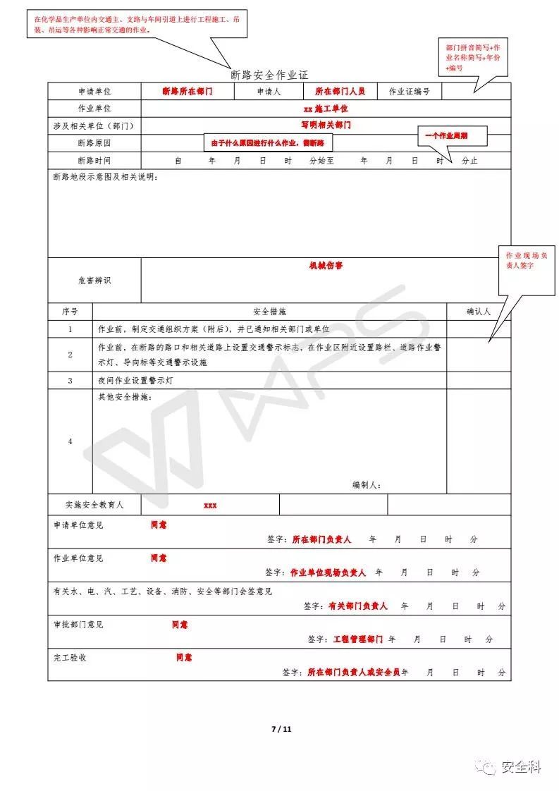 受限空間作業證